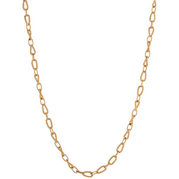 Design Collection 24in. Gold-Tone Textured Twist Chain Necklace