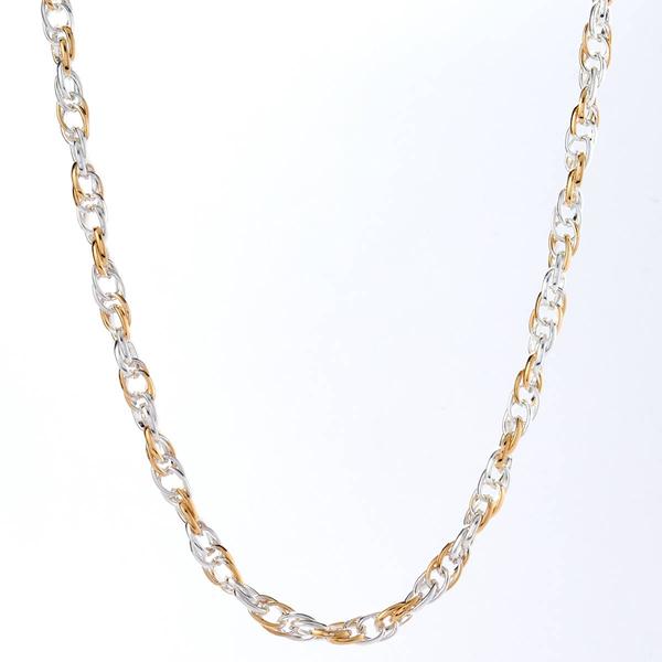 Design Collection 18in. Two-Tone Interlock Necklace