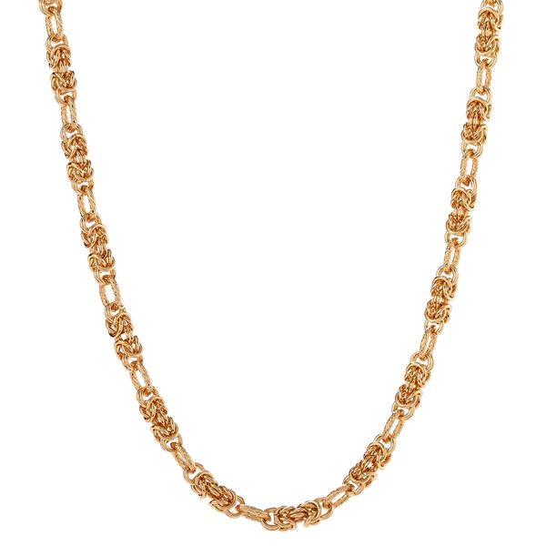 Design Collection 18 Gold-Tone Mixed Link Chain Necklace