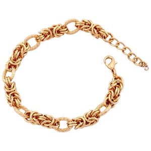 Design Collection 7.5in. Gold-Tone Mixed Link Chain Bracelet