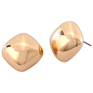 Design Collection Gold-Tone Square Stud Earrings