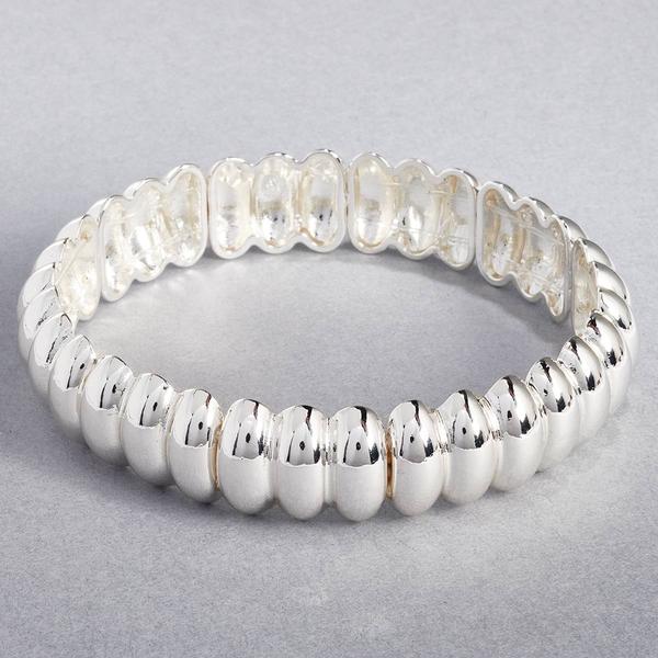 Design Collection Silver-Plated Stretch Bracelet