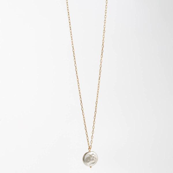 Design Collection Gold-Tone Glass/Pearl Pendant Necklace