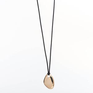 Design Collection Gold-Tone Disc Corded Pendant Necklace
