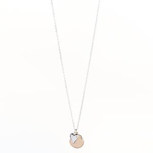 Design Collection Two-Tone Heart Necklace