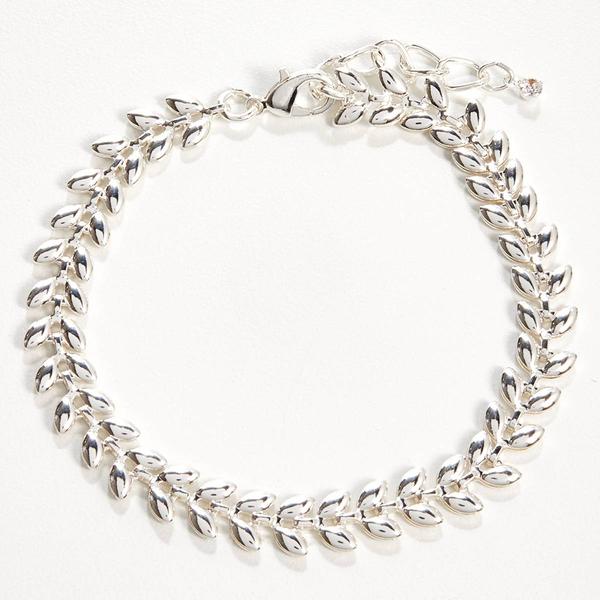 Design Collection Silver-Tone Fishbone Chain Bracelet