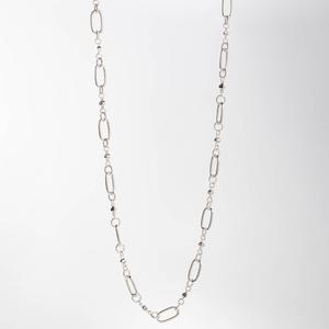 Design Collection Silver-Tone Paperclip Chain Necklace