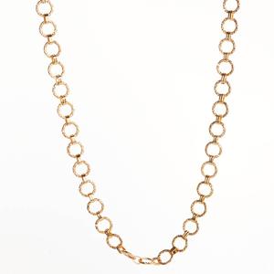 Design Collection Gold-Tone Circle Chain Necklace
