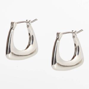Design Collection Silver-Tone U-Shaped Hoop Earrings