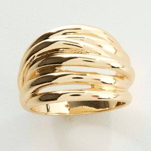 Ashley Cooper(tm) Gold Tone Multiple Band Tailored Statement Ring