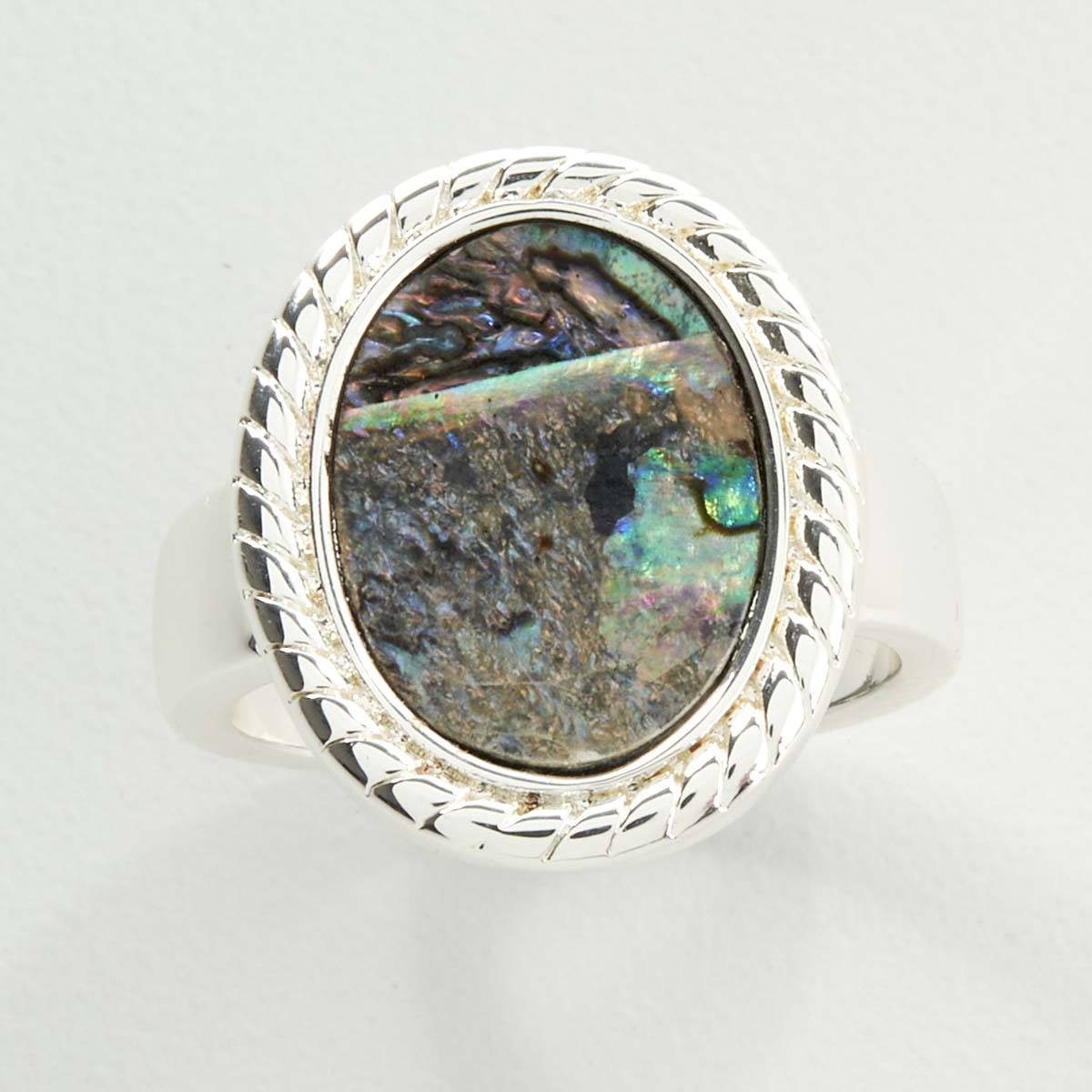 Ashley Cooper(tm) Silver Oval Abalone Ring