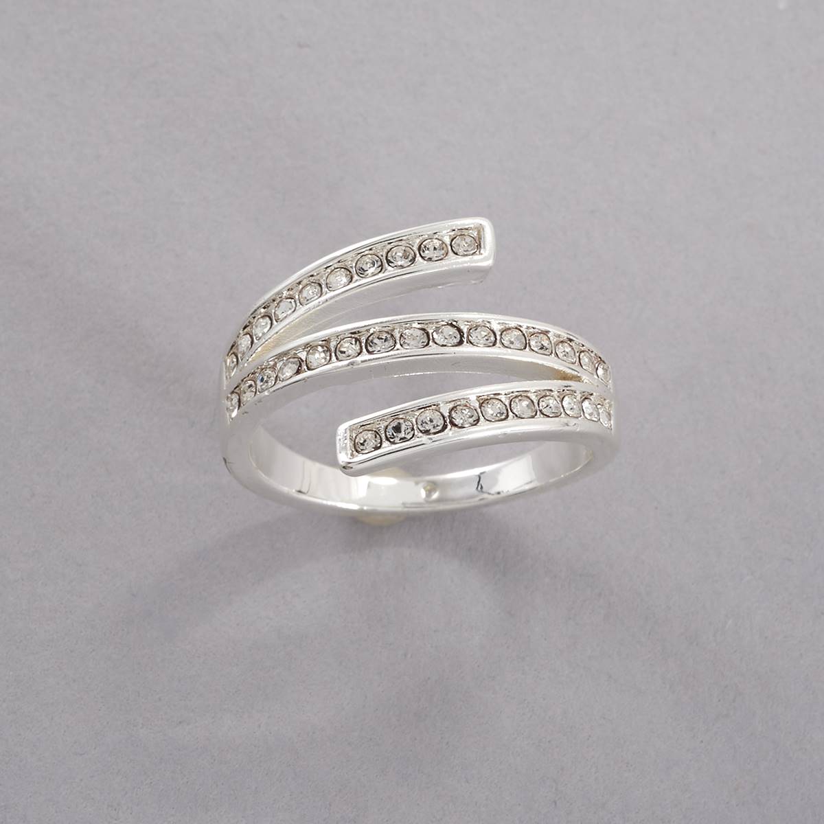 Ashley Cooper(tm) Silver & Crystal Pave Eternity Wrap Ring