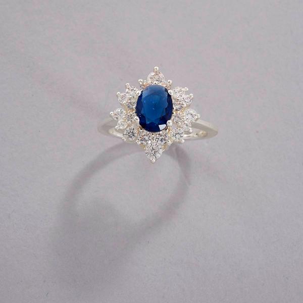 Ashley Cooper(tm) Crystal & CZ Montana Stone Flower Ring