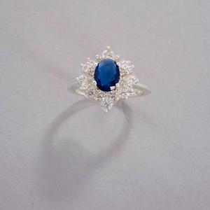 Ashley Cooper(tm) Crystal & CZ Montana Stone Flower Ring