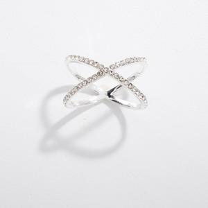 Ashley Cooper(tm) Silver Crystal Pave Open Band Ring