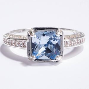 Ashley Cooper(tm) Silver-Tone Sapphire Pave Ring