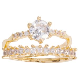 Ashley Cooper(tm) Gold-Tone CZ Bridal Set