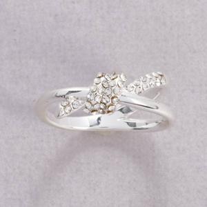 Ashley Cooper(tm) Silver & Crystal Knot Ring with Stones