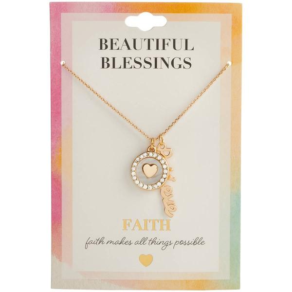 Beautiful Blessings Gold Heart Believe Pendant
