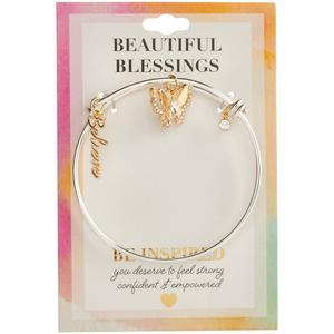Beautiful Blessings Silver Butterfly Believe Charm Bracelet