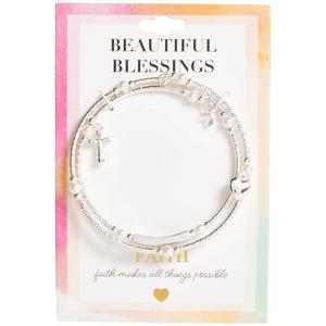 Beautiful Blessings Faith And Grace Coil Bead Bracelet