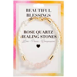Beautiful Blessings Rose Quartz Leather Bracelet