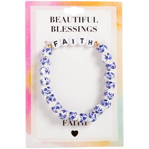 Beautiful Blessings Blue & White Cloisonne Faith Bracelet