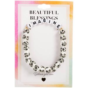 Beautiful Blessings Black & White Cloisonne Imagine Bracelet