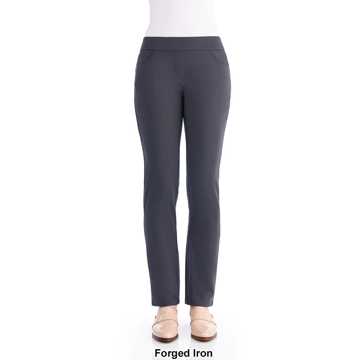 Petites Napa Valley Cotton Super Stretch Pull On Pants-Average