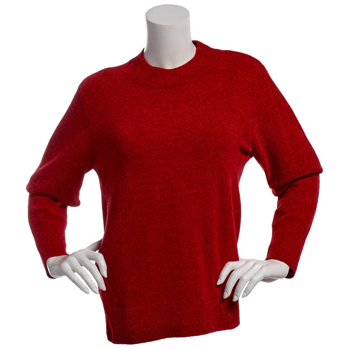 Womens Napa Valley Long Sleeve Chenille Mock Neck Sweater