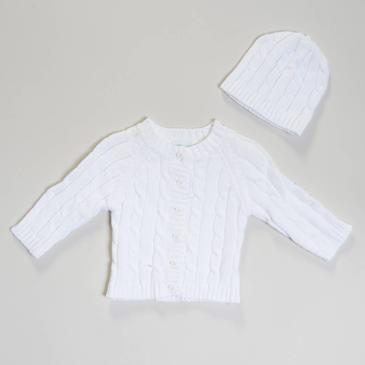 Baby Girl (NB-6M) Baby Dove White Sweater W/Hat