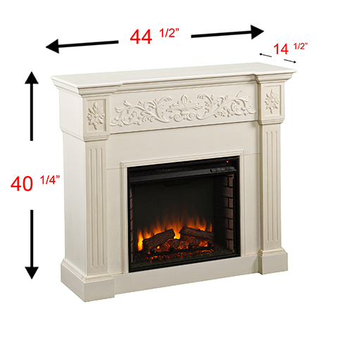 Southern Enterprises Calvert Carved Electric Fireplace