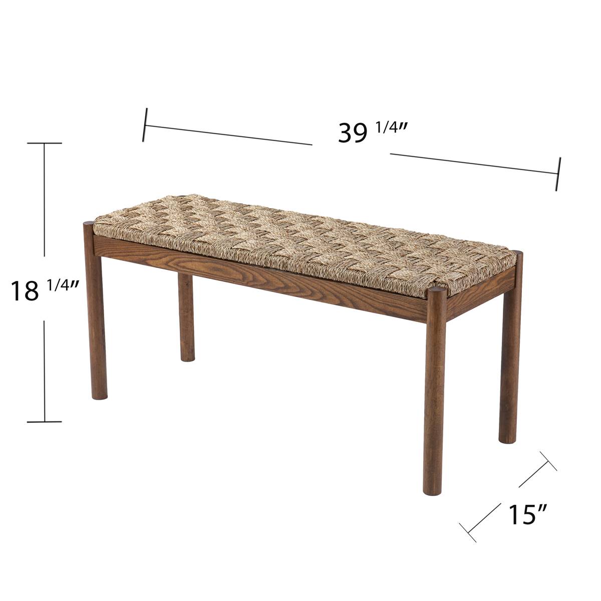 Southern Enterprises Scalby Natural Seagrass Bench