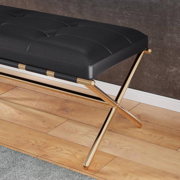 Southern Enterprises Clairvoix Faux Leather Bench alternate view