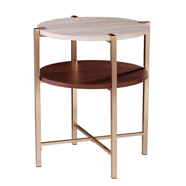 Southern Enterprises Ardmillian Faux Marble End Table alternate view