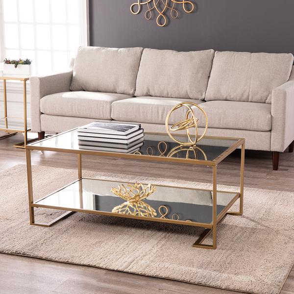 Southern Enterprises Horten Glass Coffee Table