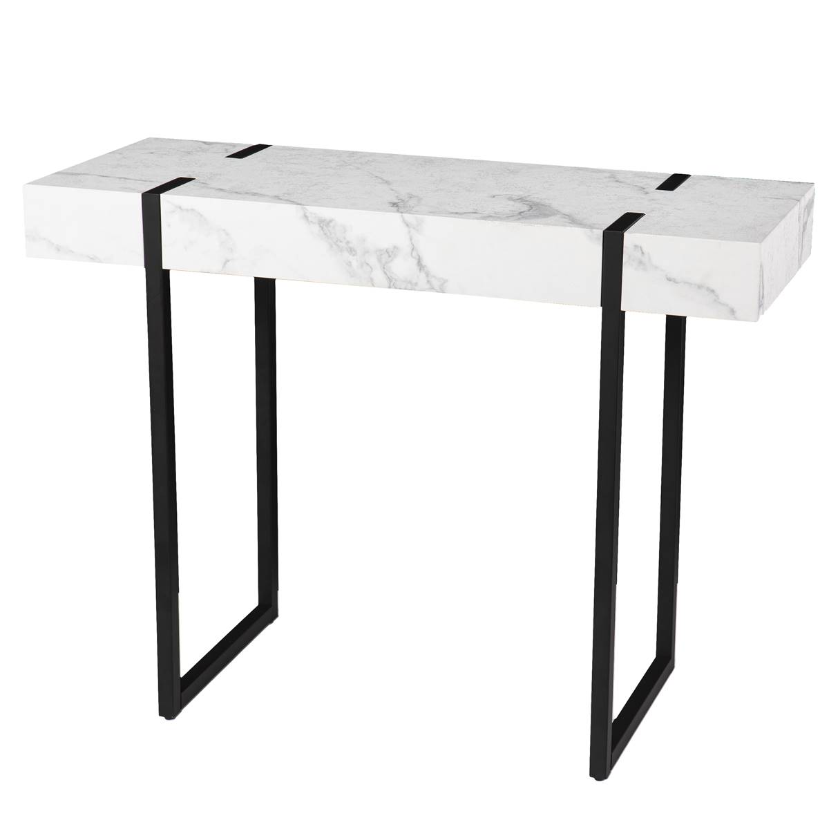 Southern Enterprises Rangley Modern Faux Marble Console Table
