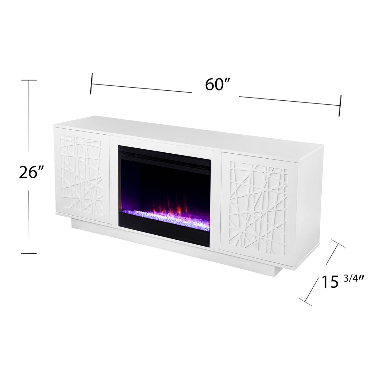 Southern Enterprises Delgrave Color Changing Fireplace