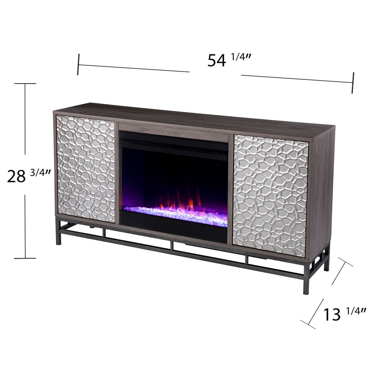 Southern Enterprises Hollesborne Color Changing Fireplace