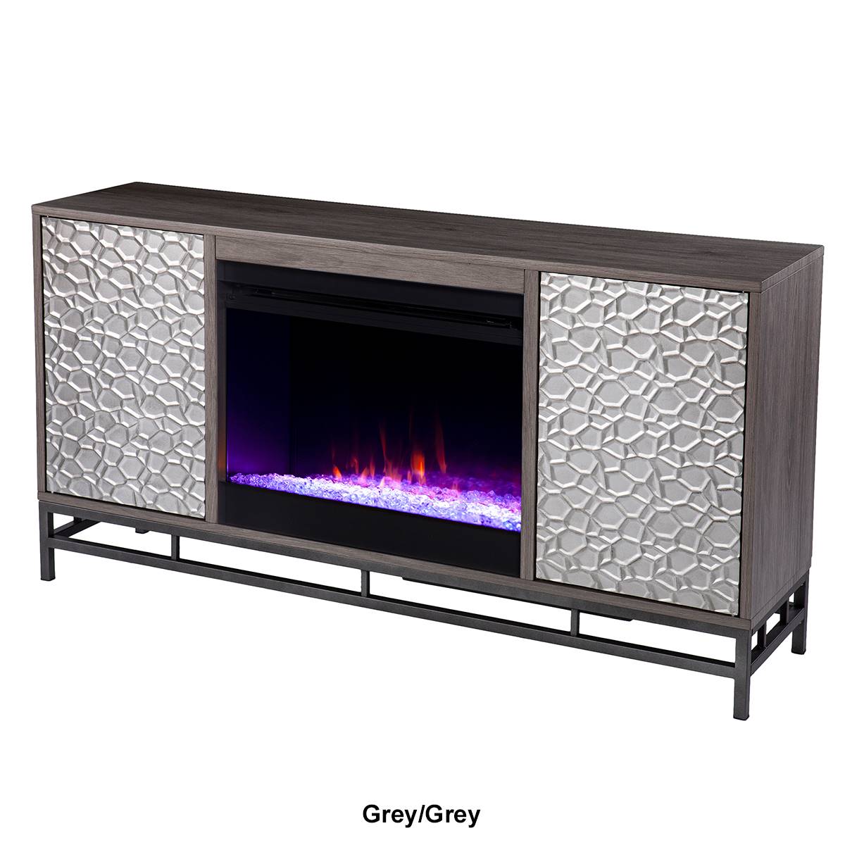 Southern Enterprises Hollesborne Color Changing Fireplace