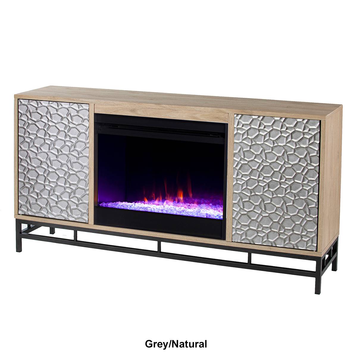 Southern Enterprises Hollesborne Color Changing Fireplace