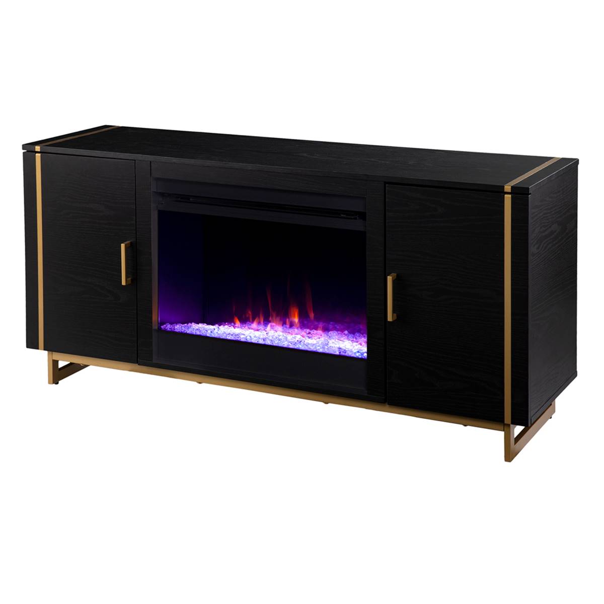 Southern Enterprises Biddenham Color Changing Fireplace Console