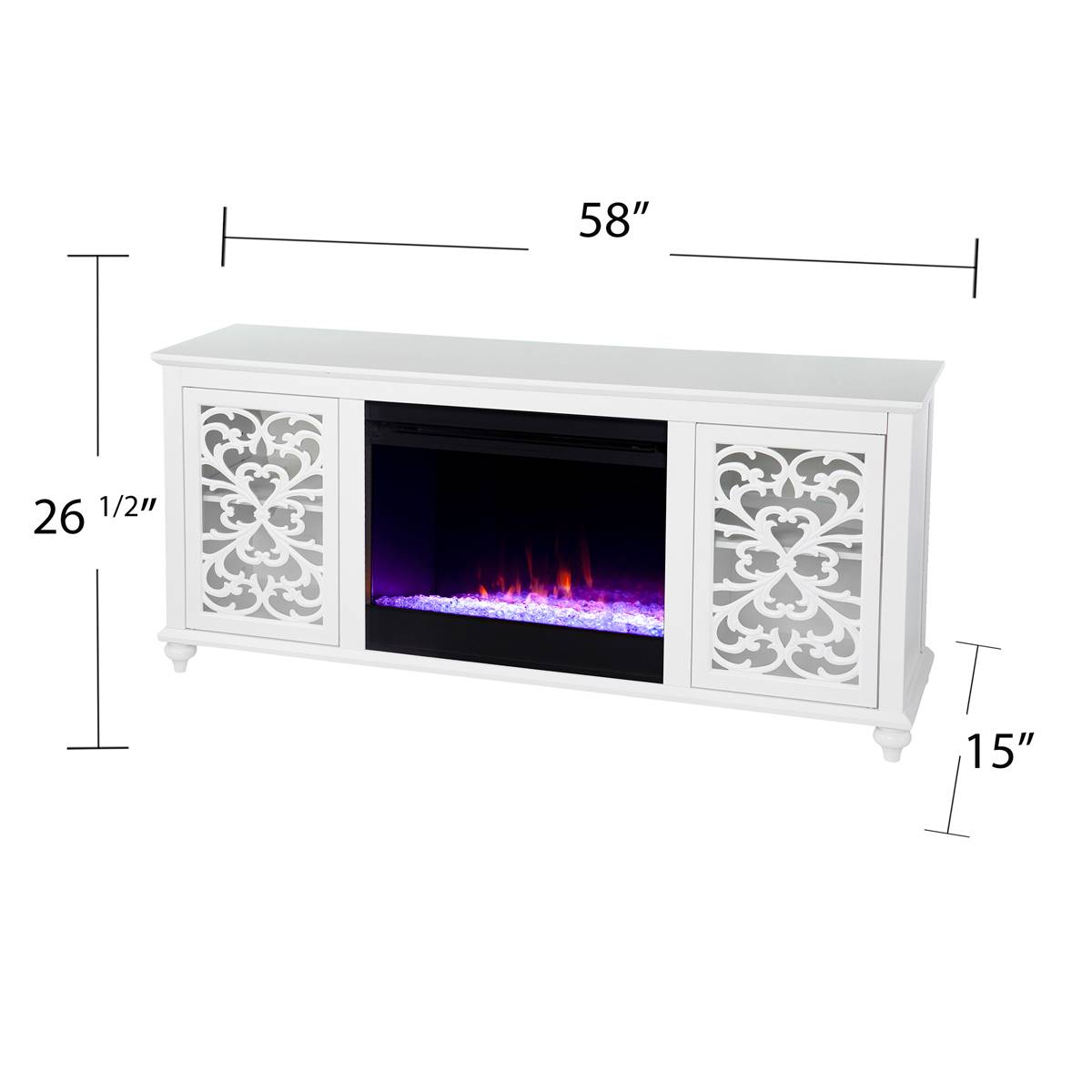 Southern Enterprises Maldina Color Changing Fireplace