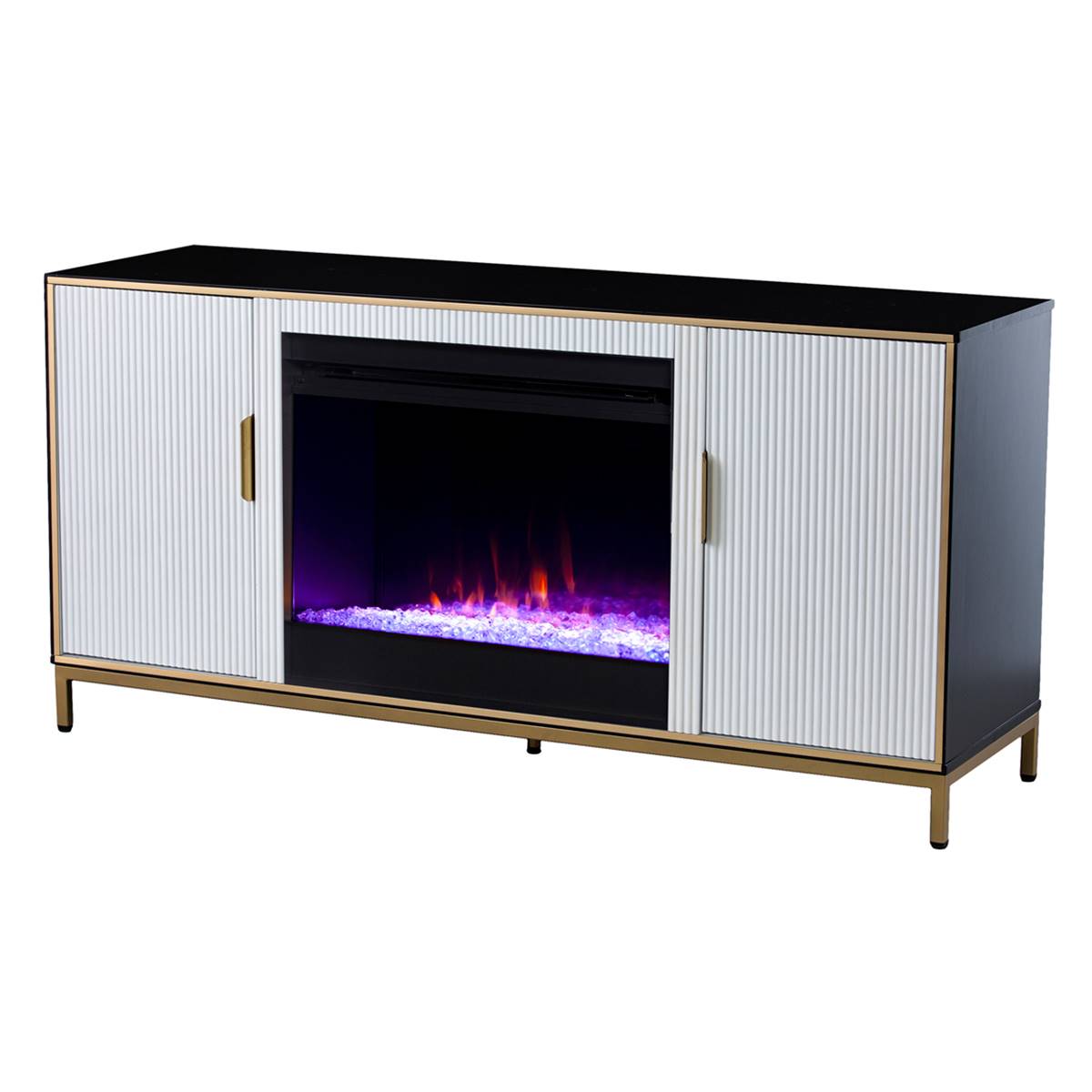 Southern Enterprises Daltaire Color Changing Fireplace