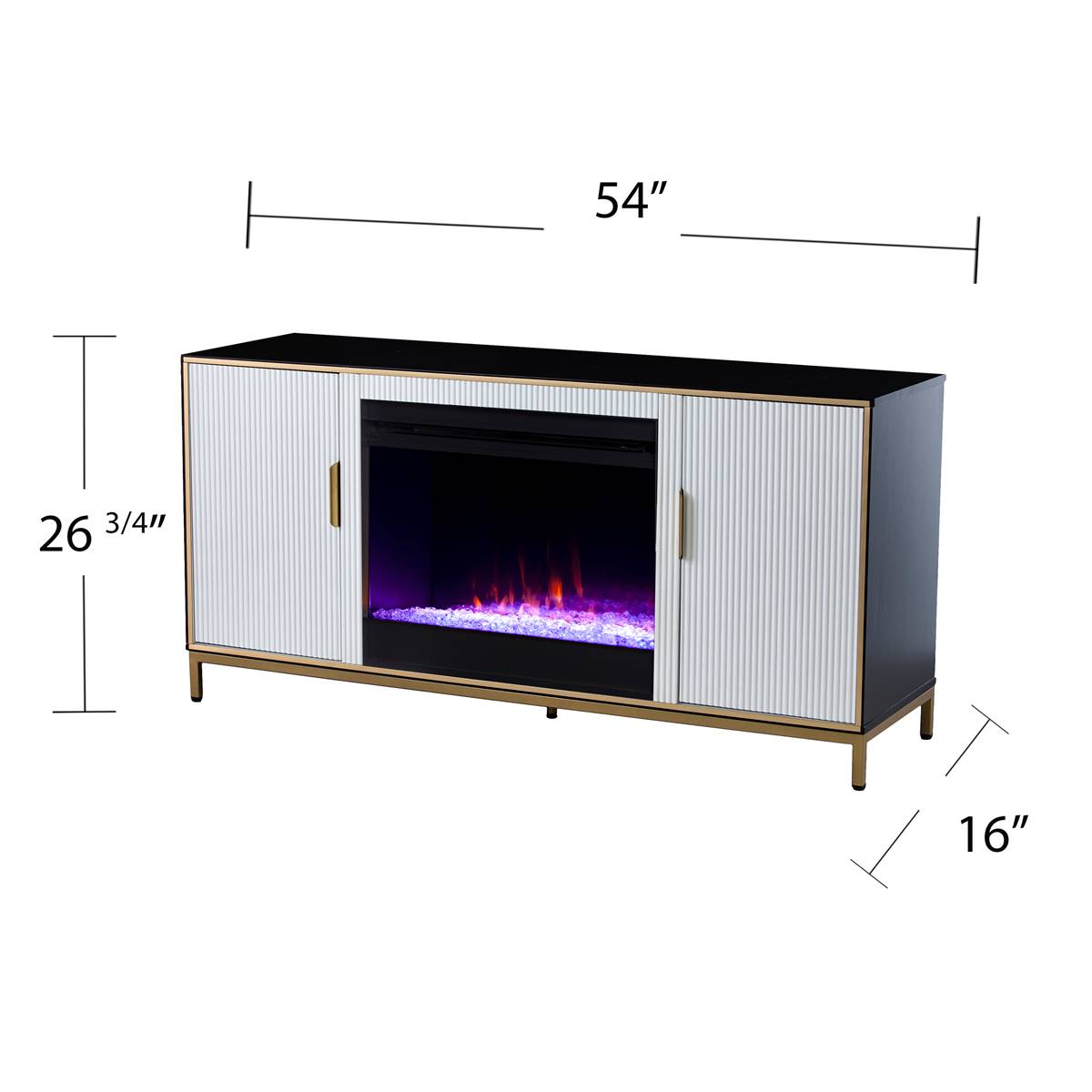 Southern Enterprises Daltaire Color Changing Fireplace