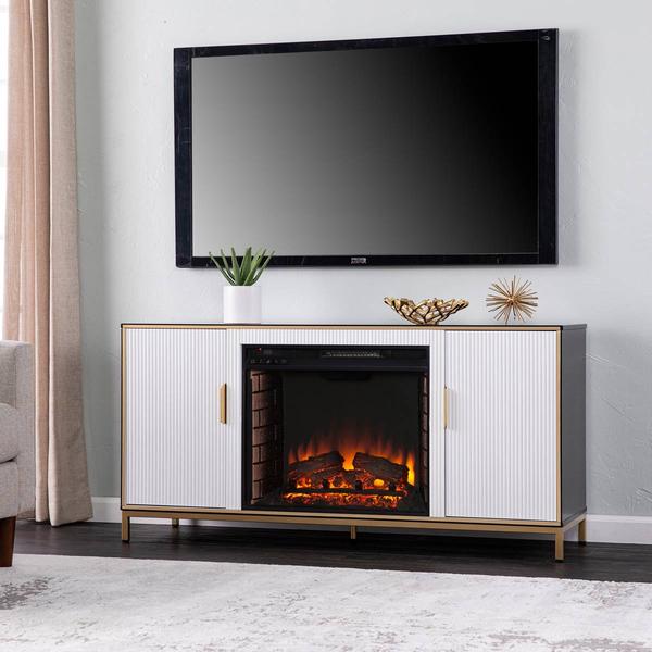 Southern Enterprises Daltaire Electric Fireplace w/ Media Storage