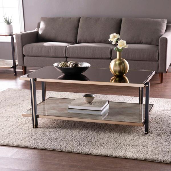 Southern Enterprises Thornsett Coffee Table w/ Mirrored Top
