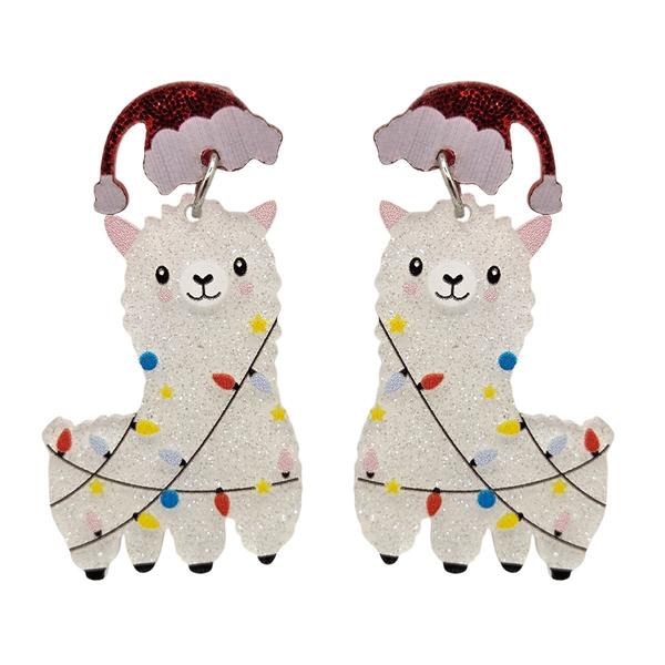 Acrylic Llama Drop Earrings