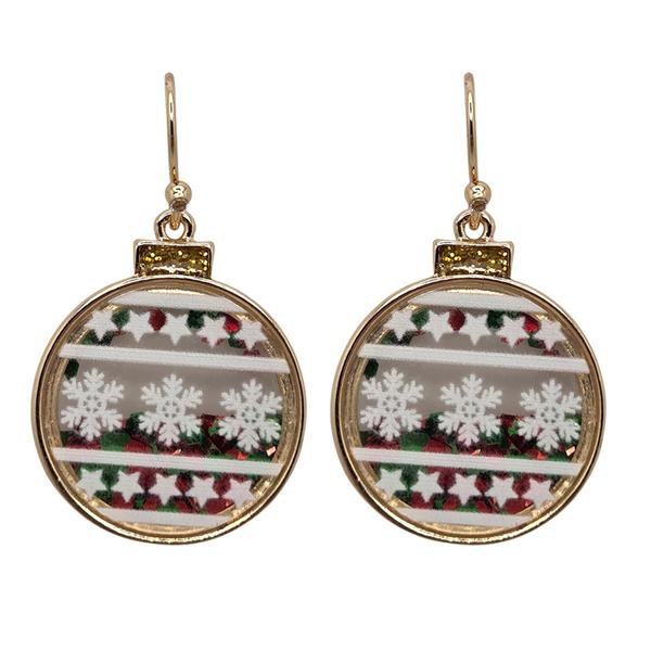 Sequin Ornament Drop Earrings