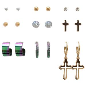 Ashley 9pr. Multi Style Earring Set
